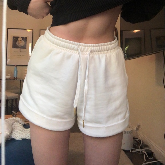 WeWoreWhat Pull-On Sweat Short in Off-white - Picture 5 of 5
